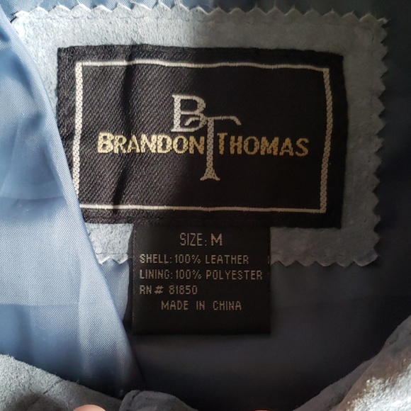 NWT Brandon Thomas Sz M blue suede jacket - Picture 4 of 8